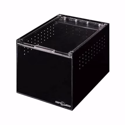 REPTIZOO – Black Acrylic Habitat – 6” x 8” x 6”