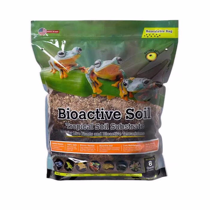 galapagos bioactive tropical soil substrate stand up pouch